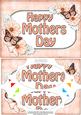 A5 Mothers Day Butterflies & Flowers Scallop Corner