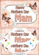A5 Mothers Day Mam Butterflies & Flowers Scallop Corner