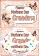 A5 Mothers Day Grandma Butterflies & Flowers Scallop Corner