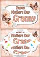 A5 Mothers Day Granny Butterflies & Flowers Scallop Corner