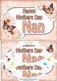 A5 Mothers Day Nan Butterflies & Flowers Scallop Corner
