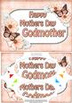 A5 Mothers Day Godmother Butterflies Flowers Scallop Corner