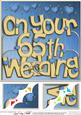 8 x 8 65th Wedding Anniversary Scalloped Corner Topper