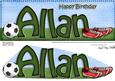 Large Dl Birthday Allan Football Card & 3D Decoupage