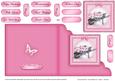 Flower Filled Wheelbarrow Cut and Fold Card Corner Card