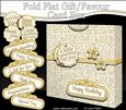 3D Gold Swirls Gift Favour Card Box