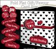 3D Romantic Hearts Gift Favour Fold Flat Card Box
