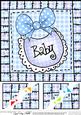 8 x 8 New Baby Boy Scalloped Corner Topper