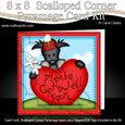 8 x 8 Hamish Scottie Dog Get Well Heart Scalloped Corner Kit