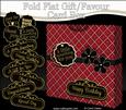 3D Red & Black Gift Favour Card Box