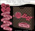 3D Chocolate & Raspberry Gift Favour Card Box