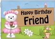 A4 Teddy Tess Birthday Friend Topper