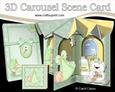 3D New Baby Carousel Scene Card Kit