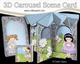 3D Girlz Carousel Scene Card Kit