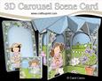 3D Girlz Carousel Scene Card Kit