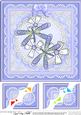 8 x 8 Dreamy Dragonflies Scalloped Corner Topper