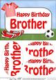 A5 Birthday Brother Football Oval Pyramage Topper