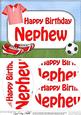 A5 Birthday Nephew Football Oval Pyramage Topper