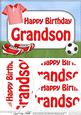 A5 Birthday Grandson Football Oval Pyramage Topper