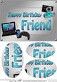 A5 Birthday Friend Gadgets N Gizmos Oval Pyramage Topper