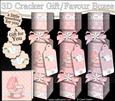 3D Baby Girl Cracker Gift Favour Boxes