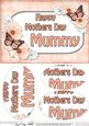 A5 Mothers Day Mummy Butterflies & Flowers Oval Pyramage Top