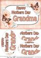 A5 Mothers Day Grandma Butterflies & Flowers Oval Pyramage