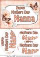A5 Mothers Day Nanna Butterflies & Flowers Oval Pyramage