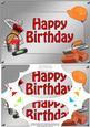 A5 Birthday Handyman Tools Scallop Corners & Pyramage