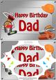 A5 Birthday Dad Handyman Tools Scallop Corners & Pyramage
