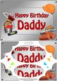 A5 Birthday Daddy Handyman Tools Scallop Corners & Pyramage
