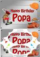 A5 Birthday Popa Handyman Tools Scallop Corners & Pyramage