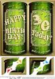8 x 8 30th Birthday Beer Cans Scalloped Corner Topper