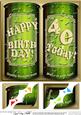 8 x 8 40th Birthday Beer Cans Scalloped Corner Topper
