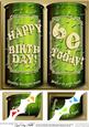 8 x 8 60th Birthday Beer Cans Scalloped Corner Topper