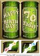 8 x 8 70th Birthday Beer Cans Scalloped Corner Topper