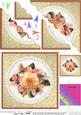 Flowers and Pearls Scallop Corner Side Stacker Topper