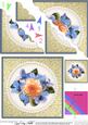 Flowers and Pearls Scallop Corner Side Stacker Topper