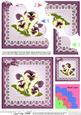 Pansy on Butterfly Lace Shell Edged Corner Side Stacker