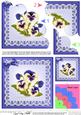 Pansy on Butterfly Lace Shell Edged Corner Side Stacker