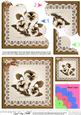Pansy on Butterfly Lace Shell Edged Corner Side Stacker