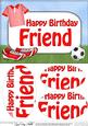 A5 Birthday Friend Football Oval Pyramage Topper