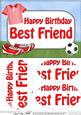 A5 Birthday Best Friend Football Oval Pyramage Topper