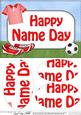 A5 Name Day Football Oval Pyramage Topper