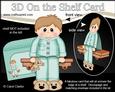 3D on the Shelf Card Kit - Little Boy Pyjama Billy