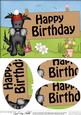 A5 Scottie Dog Birthday Oval Pyramage Topper