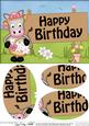 A5 Gigi Horse Birthday Oval Pyramage Topper