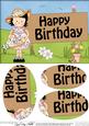 A5 Girlz Suzi Birthday Oval Pyramage Topper