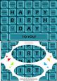 A5 Novelty Fun Computer Keyboard Greetings Scallop Corners