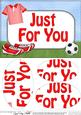 A5 Just for You Football Oval Pyramage Topper